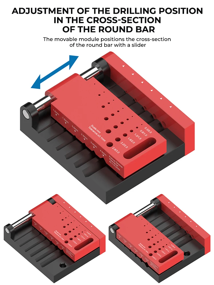 

T0012 Round Rod Center Drilling Fixture Borehole Positioner Locator Model Hobby Making Accessories Tools