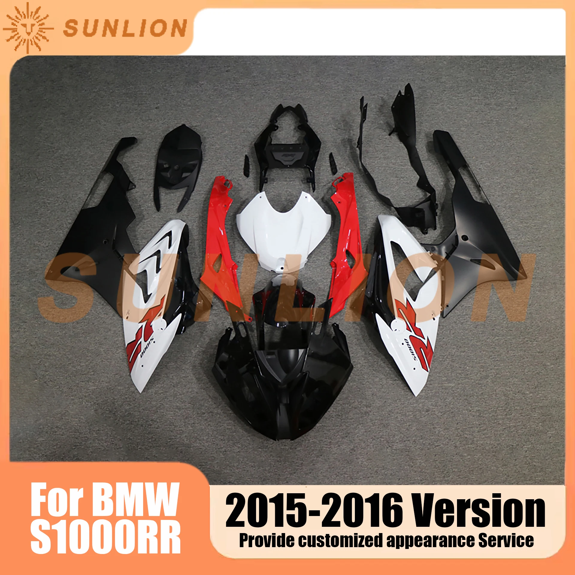 Full Motorcycle Fairing For BMW S1000RR 2015 2016 ABS Injection Support Customization