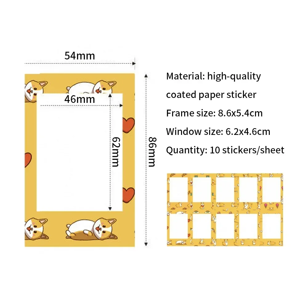 100 pc, Instax Frame Stickers,Photo Border Stickers for Fujifilm Instax Mini 12/11/9/8/70/40/25/90/liplay/evo Camera