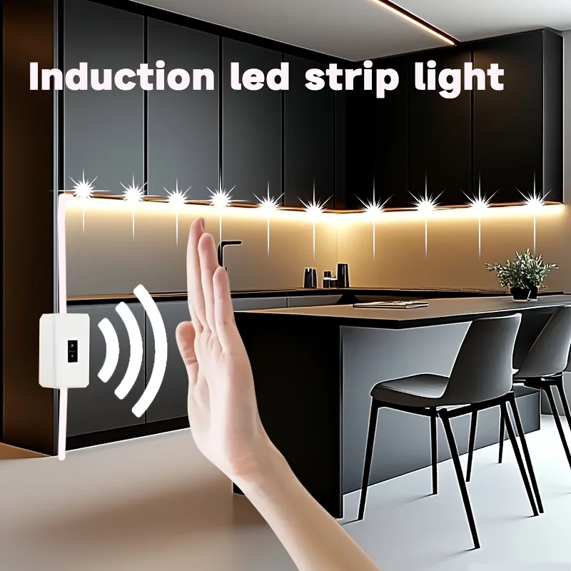 2835 Warm/White 5V USB Intelligent LED Strip Light with Motion Sensor,Suitable for Bedrooms,Kitchens,TV backlighting,Cabinets
