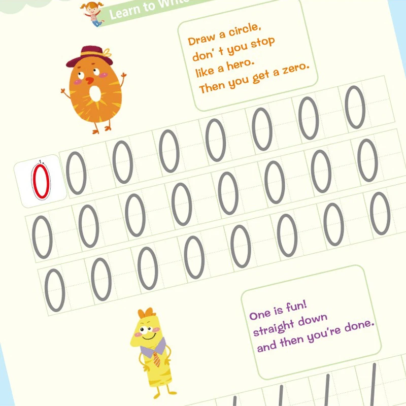 Magic Practice Drawing Copybook Pen Number Preschools Kids Calligraphy English Free Wiping Children Reusable Writing Book