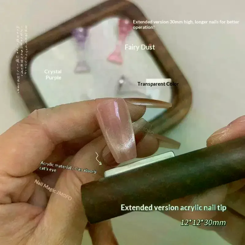 5 szt. Magnetyczne tipsy do ćwiczeń zdobienia paznokci, szachowe, przedłużające, akrylowe, treningowe, do polerowania, narzędzie do zdobienia paznokci, stojak ekspozycyjny, do salonu, do lakierów do paznokci