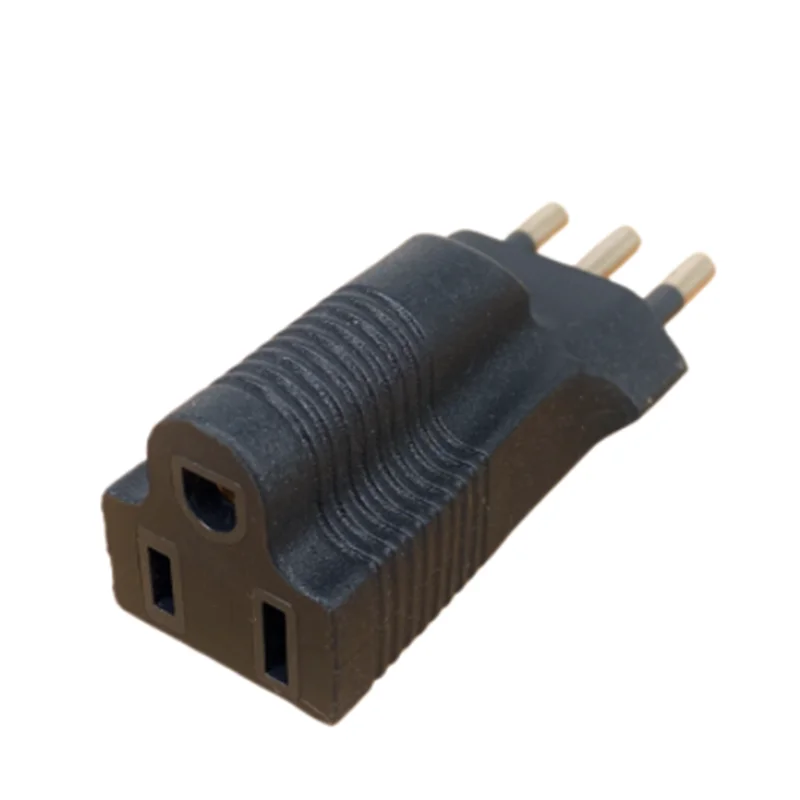 1PCS Italy Male Plug to USA AC Nema 5-15R Female Power Adapter US 3 Prong to Italy Travel Plug Connector