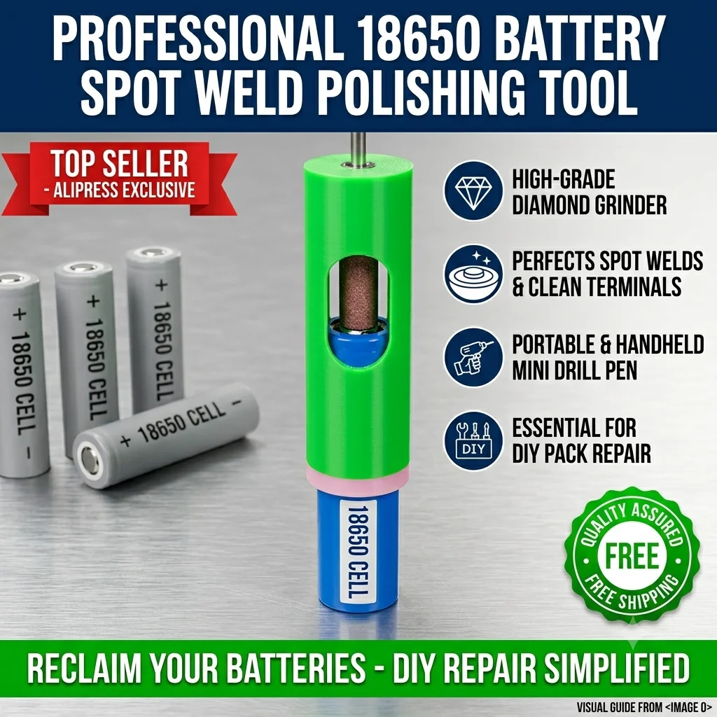 18650 Battery Spot Welding Polishing Tool Handheld Diamond Grinder Pen Portable Rotary Mini Drill For DIY Battery Pack Repair