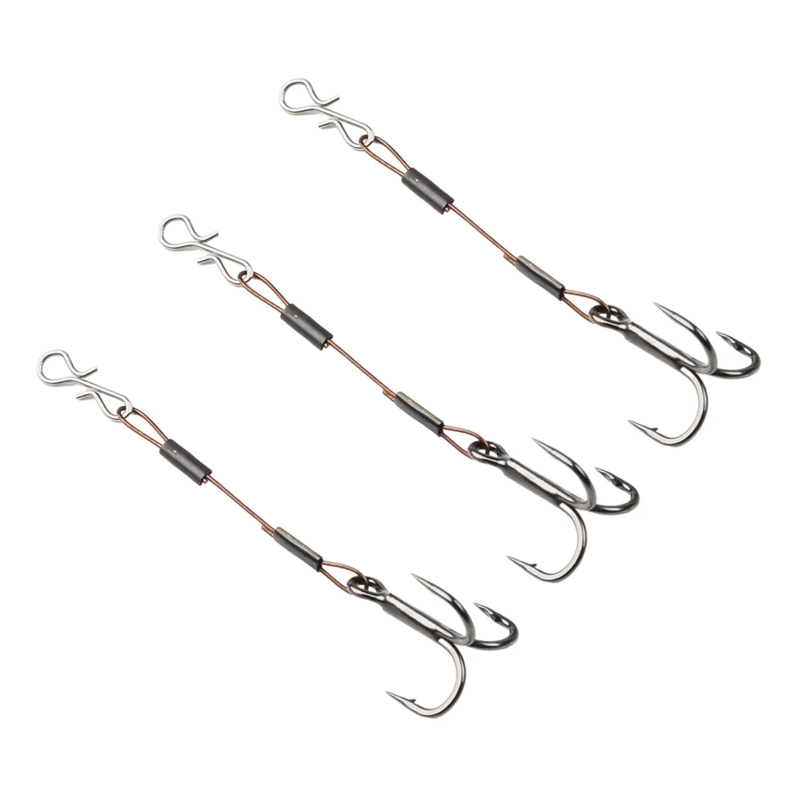 

3pcs Pike Perch Bass Lure Fishing Stingers Treble Hooks Stainless Steel 3.5/5.5cm Random Color Fishing Tool Parts