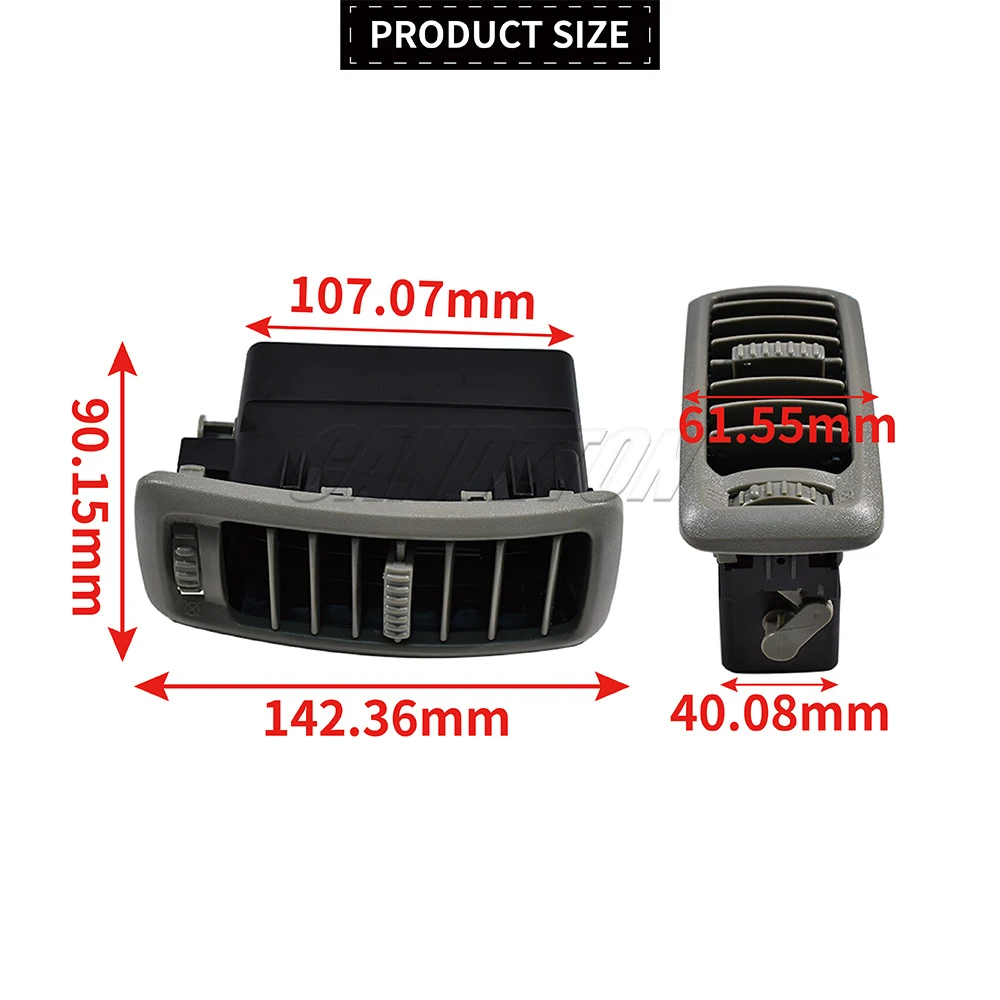 New Black/Gray Air Vent Grille Diffuser Cover Heater ABS 7701054458 For Opel/Vauxhall Vivaro Renault Trafic MK2 car accessories