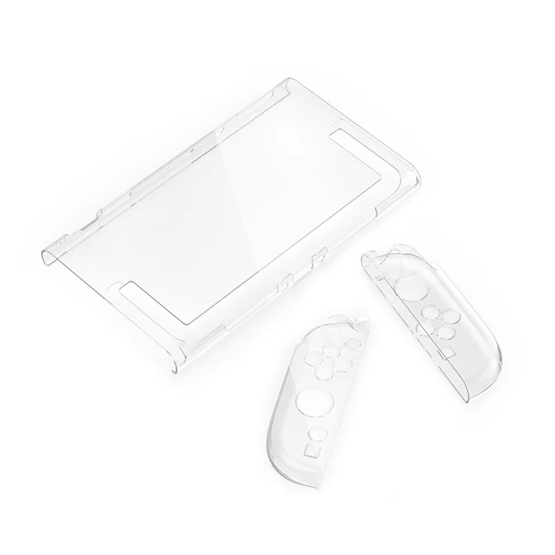ABJF-PC Hard Shell Case Transparent Crystal Anti-Slip Protective Cover For Switch 2 Full Console Protection