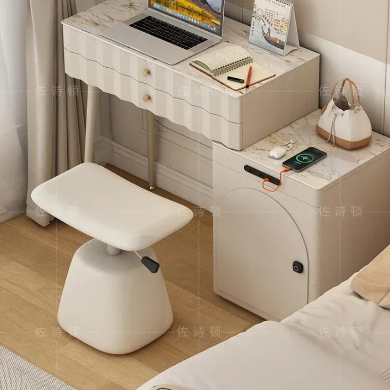 High-Rebound Sponge Makeup Stool Adjustable Wear-Resistant Breathable Chair Bedroom Soft Coffee Table Seat Living Room