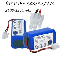 NEW 14.8V 3500mAh 14.4V 3500mAh Lithium Battery For ILIFE A4 A4s V7 A6 V7s Plus Robot Vacuum Cleaner ILife 4S1P real Capacity