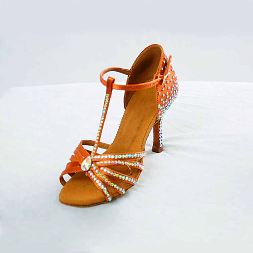 Обувь для латинских танцев Betty, обувь для взрослых и женщин на мягкой подошве с имитацией олимпийских бриллиантов с шипами и бриллиантами, тренировочная обувь BD217