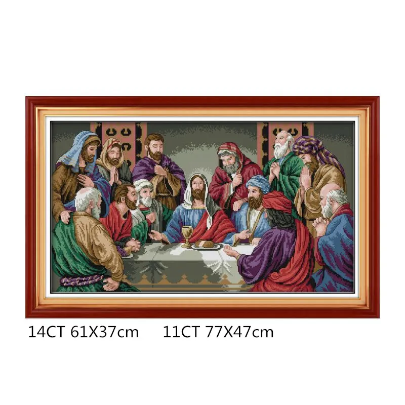 The Last Supper Cross Stitch Kits Set Needlework Handmade Embroidery Handicrafts Aida 14CT Unprinted Home Decoration Accessories