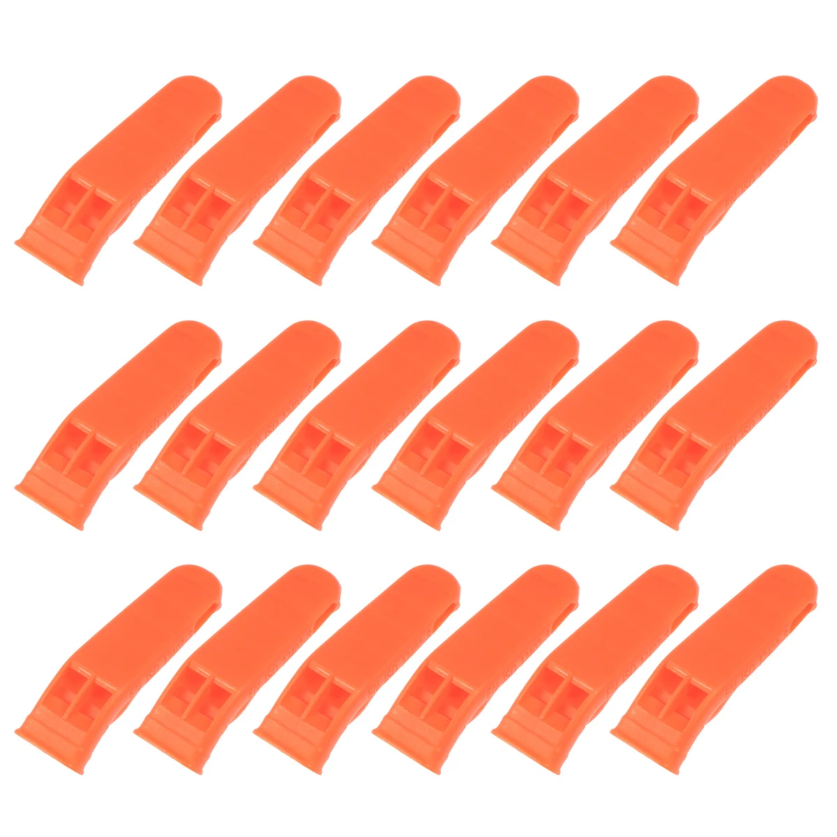 18 قطعة صافرة إنقاذ برتقالية بصوت عال هش تنبيه الطوارئ التدريب الرياضة الحكم في الهواء الطلق السلامة حارس الإنقاذ الدفاع البلاستيك