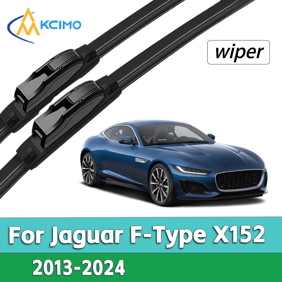 

High Quality Natural Rubber Front Wiper Set Compatible For Jaguar F-Type X152 2013-2024 Front Window Cleaning Kit