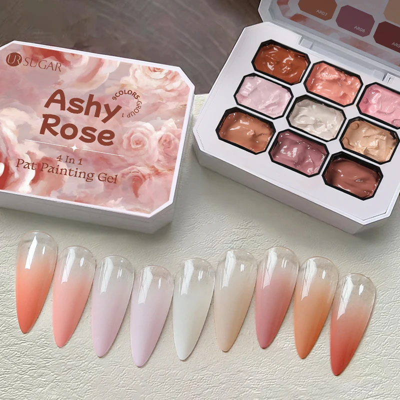 UR SUIKER 9 kleuren gradiënt schilderij gel nail art kleurverloop DIY ontwerp gel 4-in-1 gebruikt voor gradiënt nagel stempelen patroon