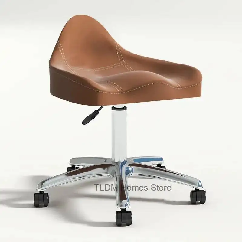 

Modern Nordic Wrought Iron Barber Chairs Chair Beauty Salon Special Barber Rotating Lifting Stool with Wheels Home Makeup Chair