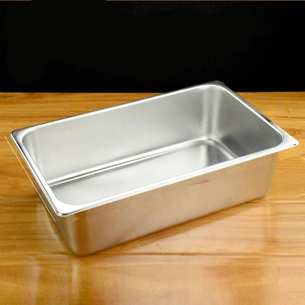 

Butter Storage Box Portable Food Container Stainless Steel Dish Tray Rectangle Thickened Holder for Meat and Vegetables