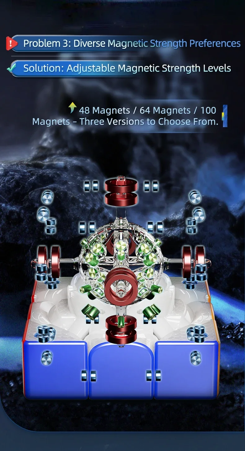 [Picube] MoYu Weilong WRM V11 20M Magic Speed WRM V11 20M Maglev Ball-Core Magic Cloth Version UV 3X3 Speed Cube Magico Puzzle – Detail 6