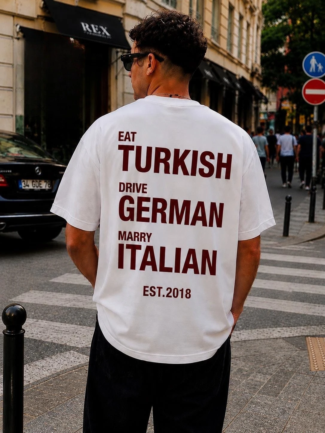 Eat Turkish Drive German Marry Italian Funny European Lifestyle Trendy Graphic Tee Cotton Mens Womens T-Shirt Summer Streetwear
