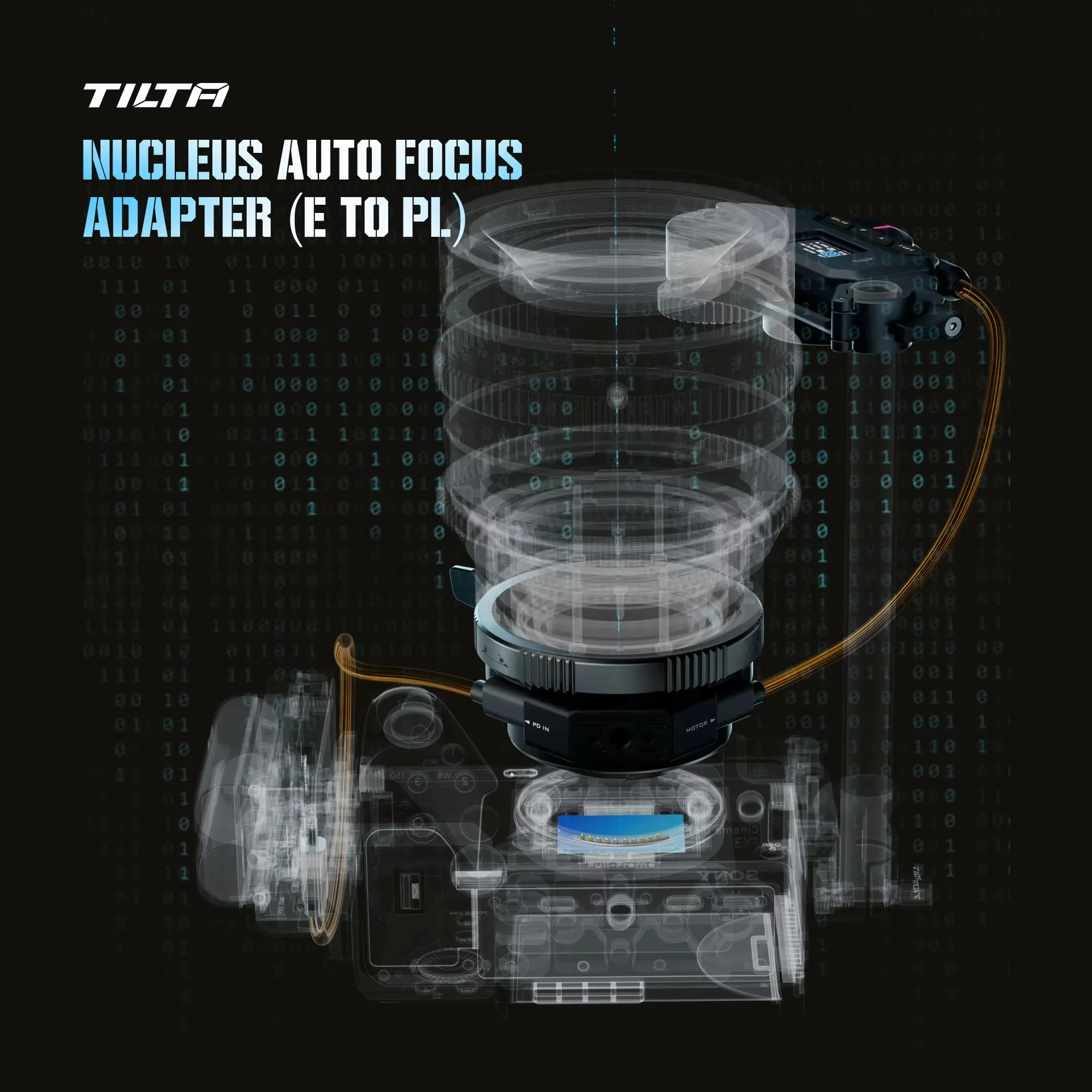 TILTA Nucleus Auto Focus Adapter (E to PL) WLC-T07 Compatible with Sony Alpha FX3 FX30 FX6