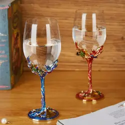 Creative Enamel Crystal Goblet Drinking Glasses Glass Cups for Wine Glass Set Wineglass Champagne Cup Vintage Luxury Whiskey Bar