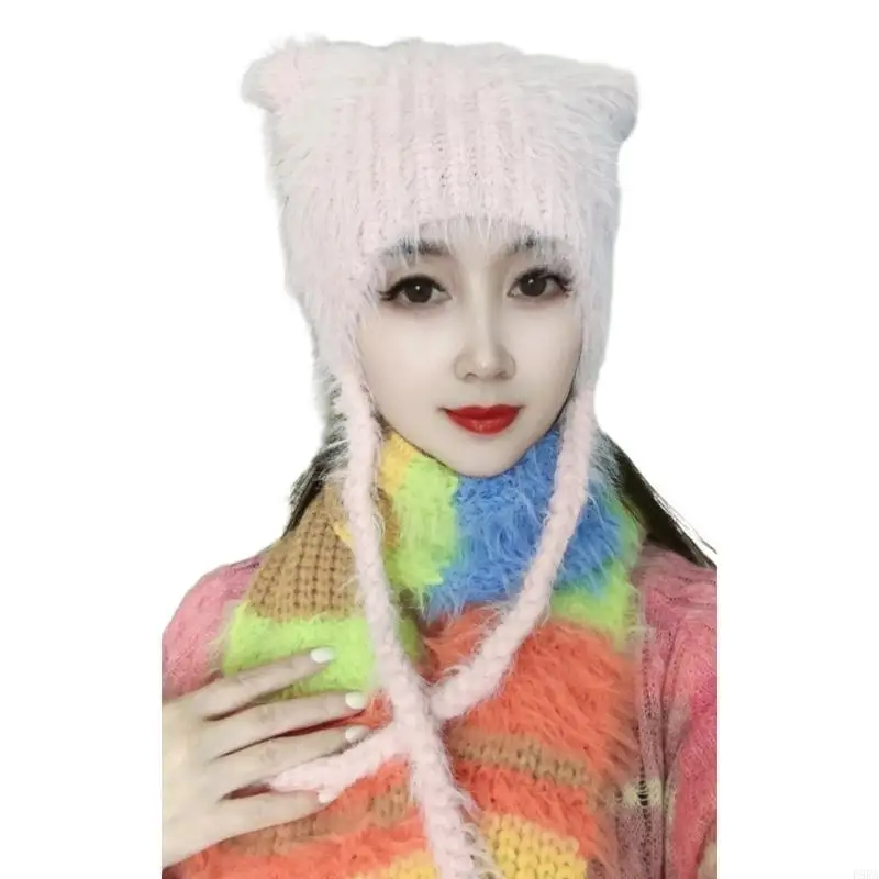 P88A قبعة الأذن القطيفة الشتوية للمراهقين تحافظ على الدفء وتحمي قبعة الأذن مقاومة للرياح #4