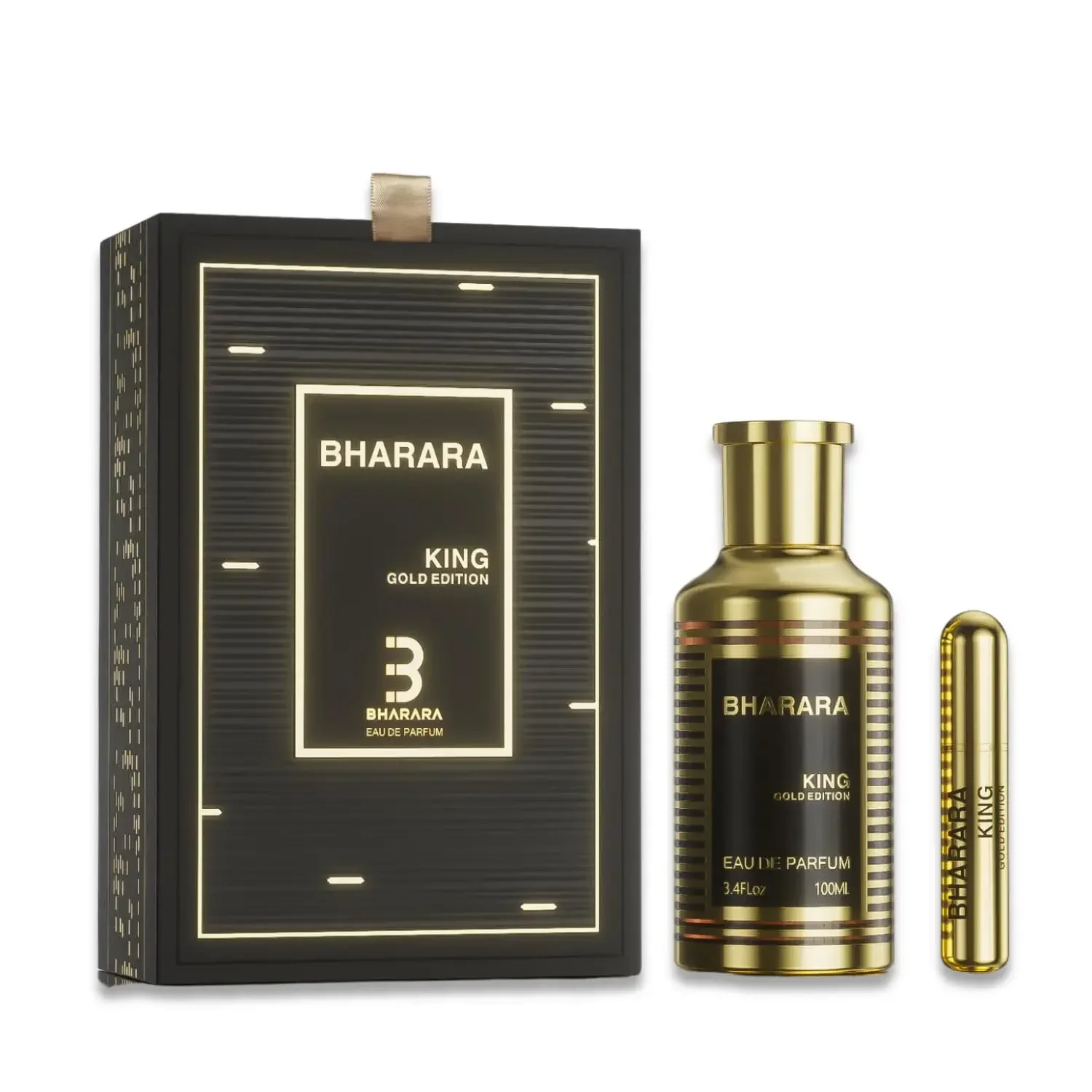 Bharara King Gold Edition 100ml EDP – كولونيا قوية وودي كولونيا طويلة الأمد للرجال، هدية فاخرة لعيد الميلاد وعيد الحب #2