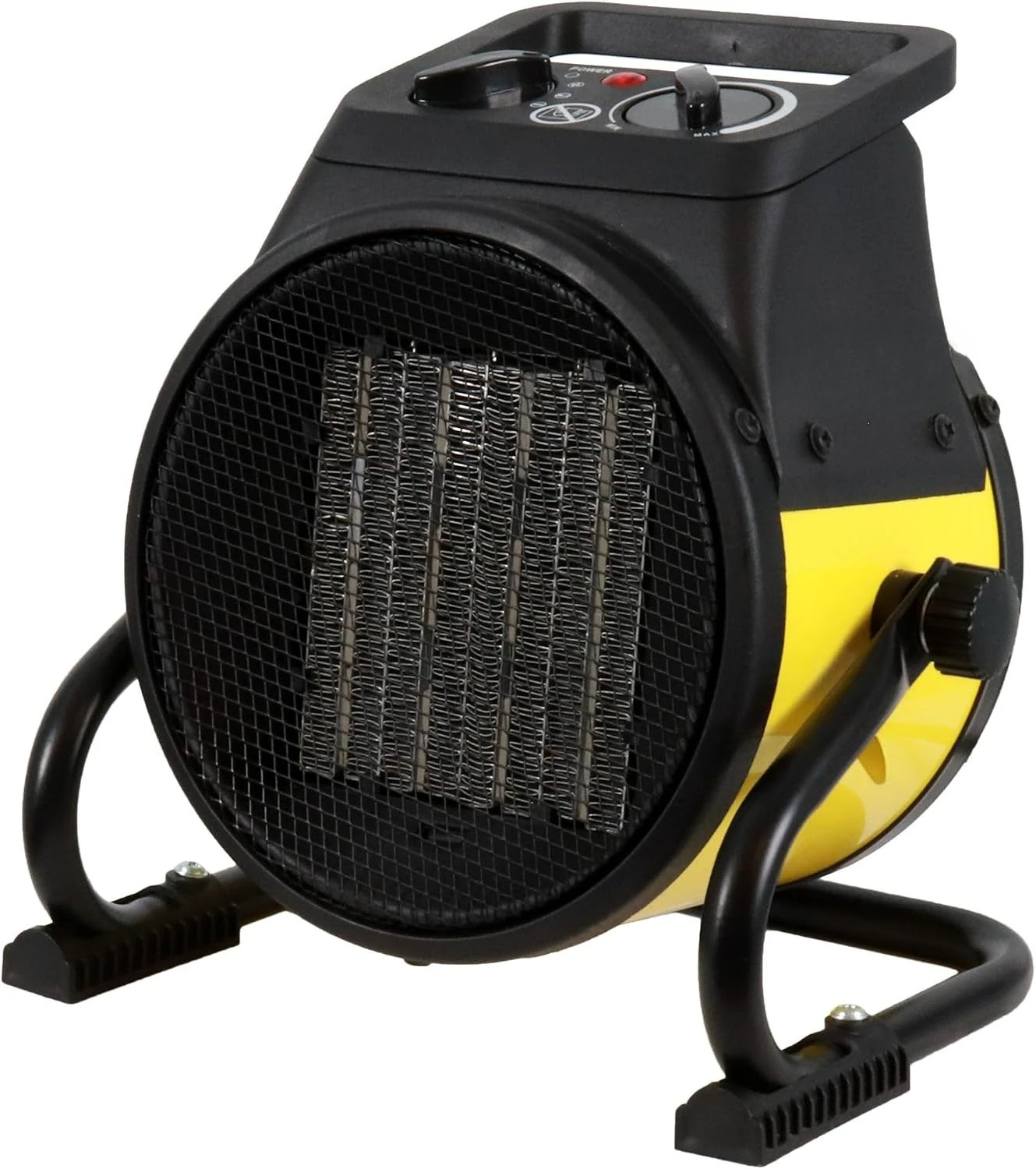 2026 New Upgrade Electric Forced Air Heater With Pivoting Base 5,120 BTU, Yellow | Electric Garage Heater