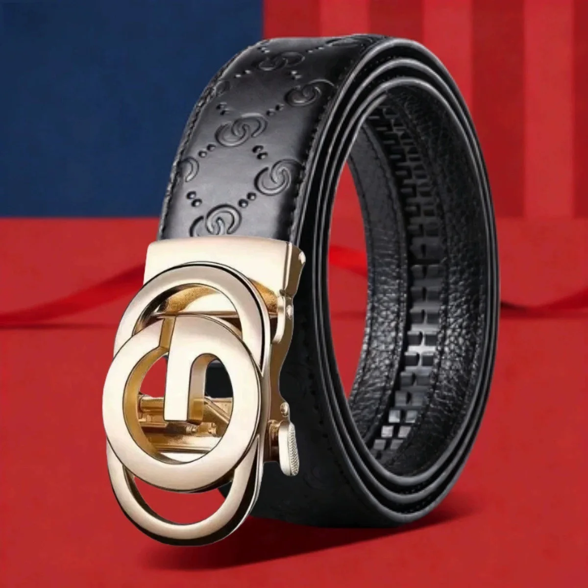 Cintos de cuero genuino para hombres y mujeres, hebilla automática de metal, marca de lujo, estilo comercial famoso, pulsera Jea