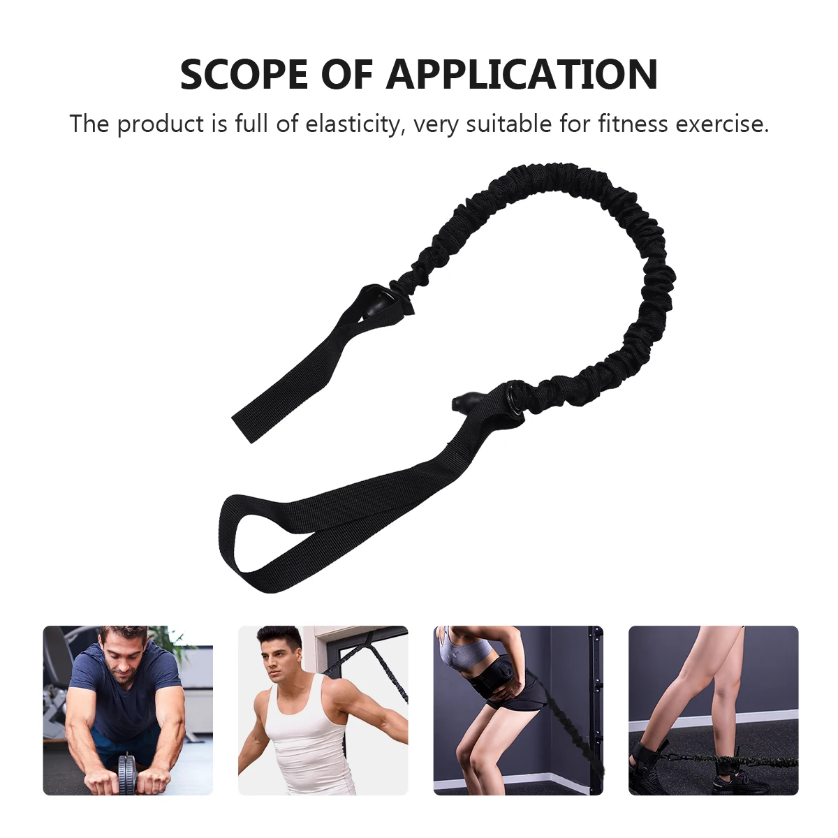 

2pcs Elastic Resistance Bands for Home Gym Workout Fitness Training Straps Portable Durable Ab Wheel Exercise Body Building