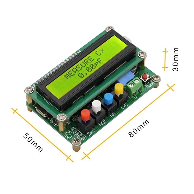 AA84 Digital Capacitor Meter Inductance Capacitance L/C Meter LCD Capacitance Meter Tester Mini USB Interface with USB Cable