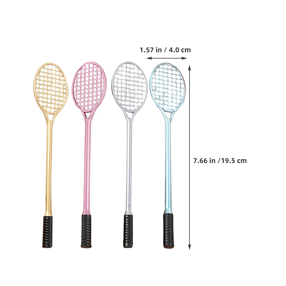 24 個バドミントンラケットゲルペンかわいいミニスポーツデザイン筆記具細字インク学生オフィス学校用