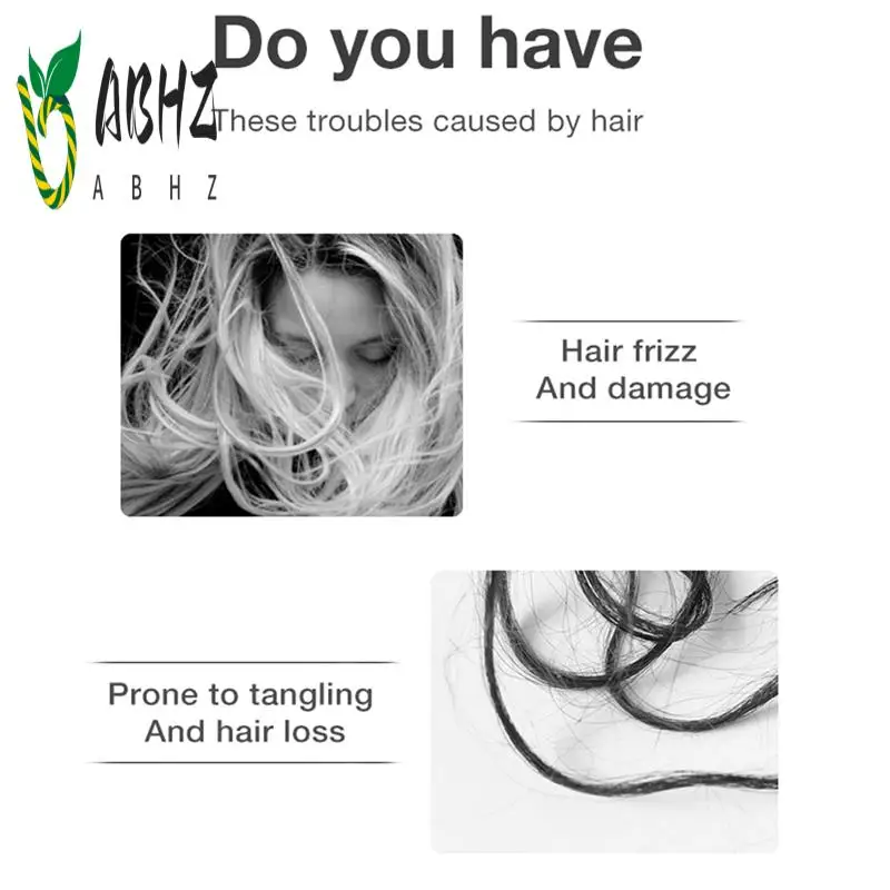 

ABHZ-Boar Bristle Hair Brush Wooden Anti-Static Detangle Brush Air Cushion Styling Tools For Women