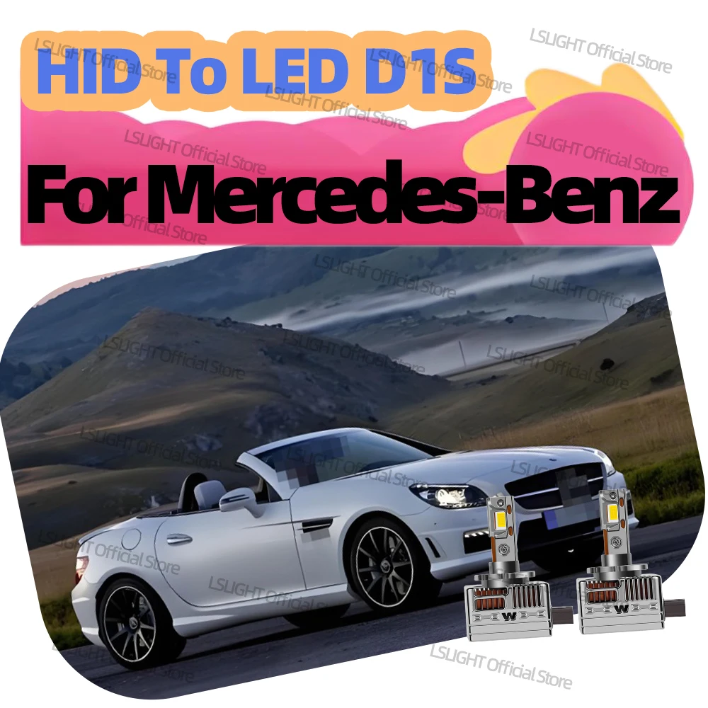 

2 шт. D1 D1S HID 1:1 на светодиодные лампы головного света 30000LM для Mercedes-Benz A B C Class W176 2012-2018 W245 W246 W246 W242 W204 W218
