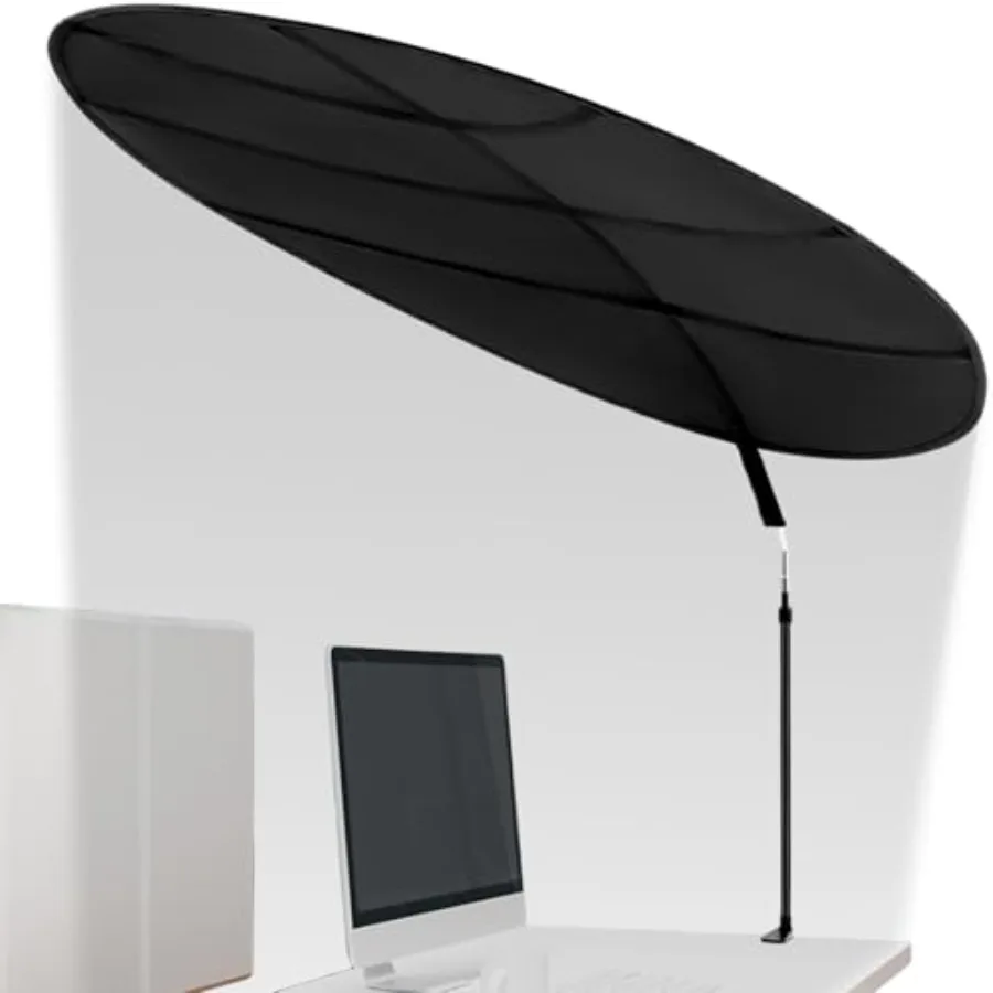 

51'' Adjustable Office Cubicle and Desk Shade Large Portable Cubicle Light Shade with Clamp Foldable Rotatable Canopy Blocks Li