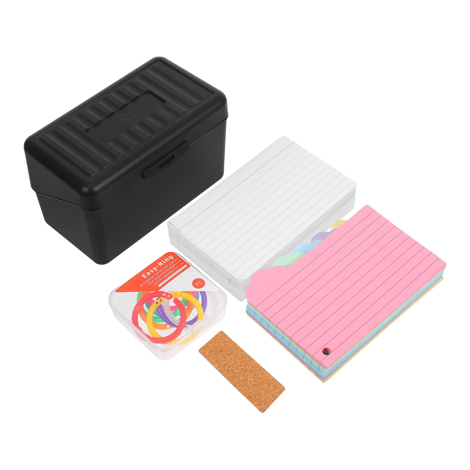 1 Set Of Flashcard Organizer Box Index Card Storage Case Desktop Notes Holder Business Supplies Portable Card Container Notecard