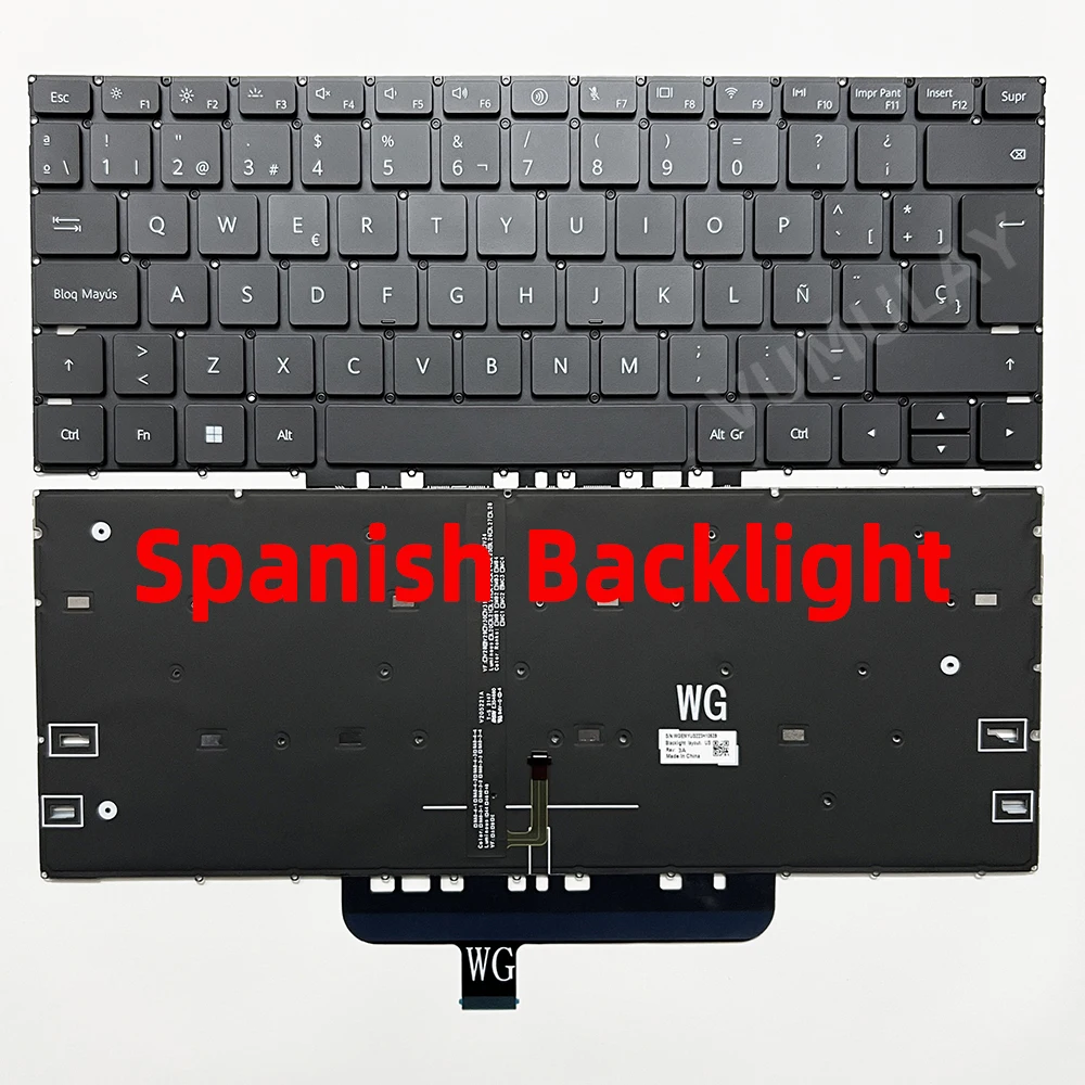 Spanish Backlit Keyboard for Huawei Matebook 13s 14s 16s