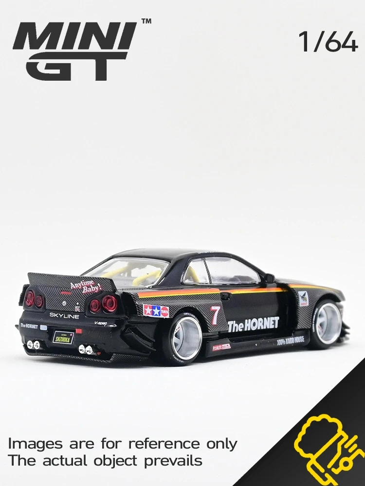 Minigt & kaido house 1:64 Tamiya KHMG093 NISSAN GTR R34 #7 Collection die cast alloy car model decoration gift