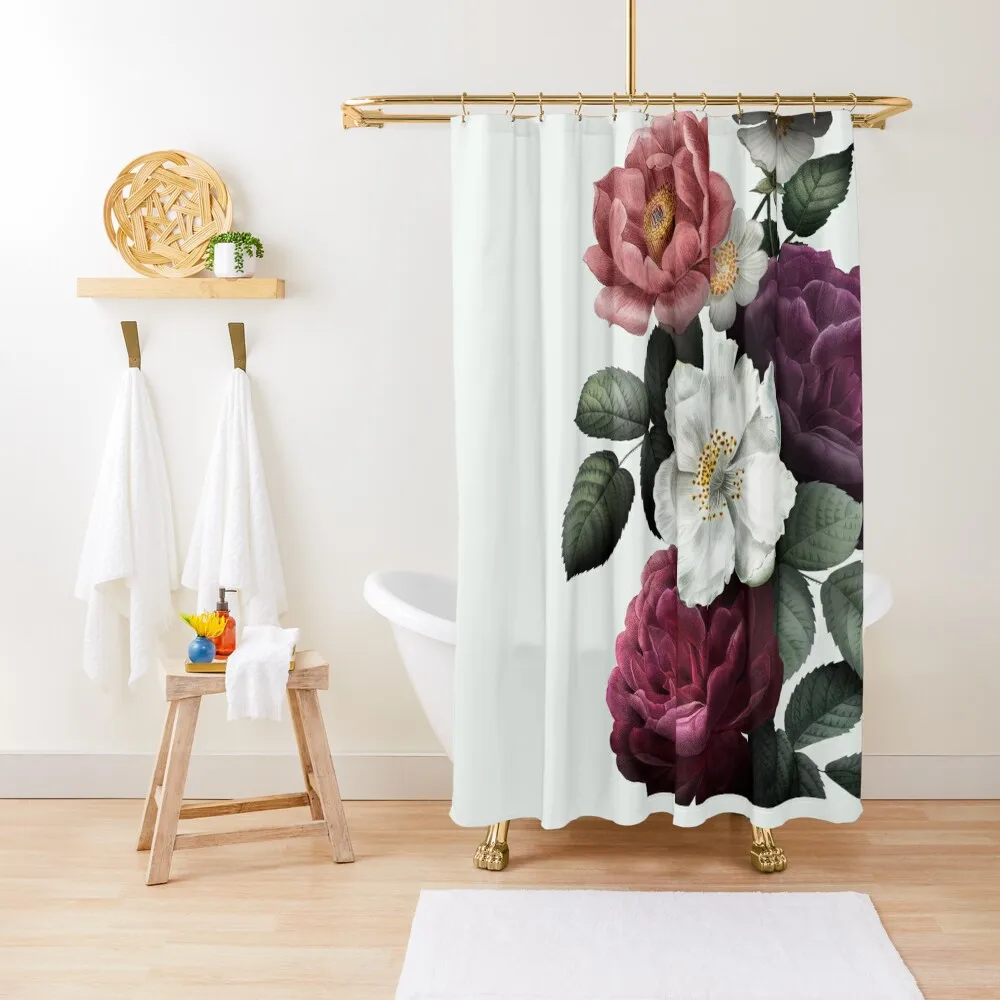 

Victorian roses, purple red, white and pink Shower Curtain For Bathrooms In The Bathroom Bathroom Accessories Curtain