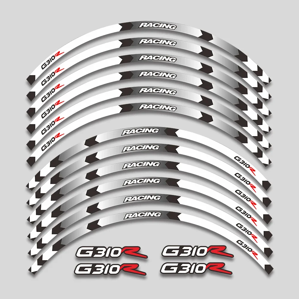 17 дюймов, высококачественные наклейки на колеса мотоцикла, водонепроницаемые светоотражающие наклейки в полоску на обод для G310R G 310 R, все годы