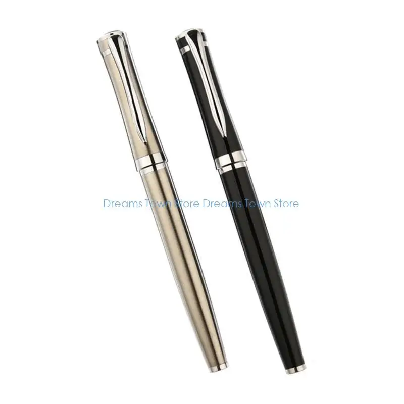 

HX6A Metal Ballpoint Pen Black Business Writing Office School Supplies Stationery