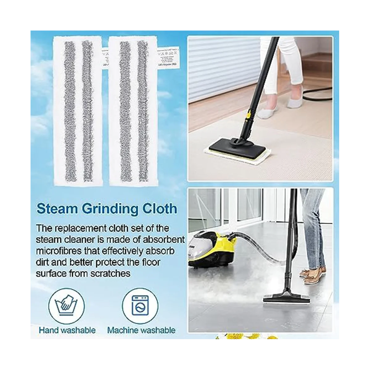 Staubsaugerteile Zubehör für Dampfreiniger Easyfix SC1 SC2 SC4 SC5 Mikrofasertuch