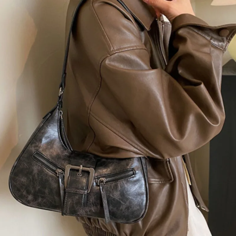 

One Shoulder Underarm Fashionable Bag Handbag For Woman Crescent Casual High-Quality Messenger Versatile Luxury Retro Crossbody