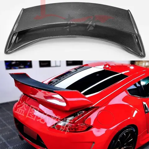 2009-2015 닛산 370Z Z34 더블 레이어 GT 스타일 자동차 뒷 트렁크 디퓨저 스포일러 윙 패널 후면 테일 게이트 트림 도색되지 않은 FRP