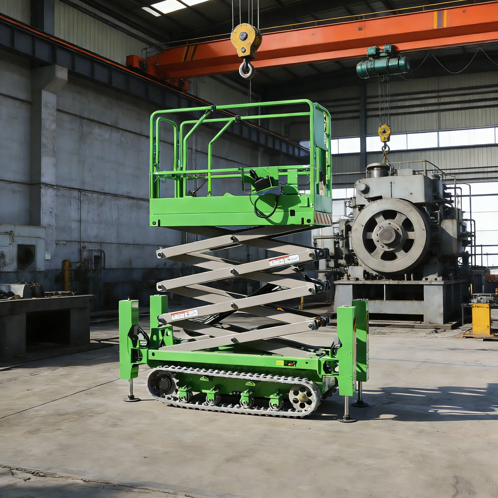 クローラ式高所作業車 シザーリフト 自走式 12m 自動ラフ - Heavy Equipment Work のレビューと価格
