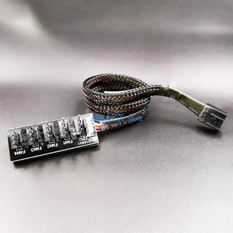

E65E Fan Hub 4Pin Splitter TX4 PWM Fan CPU Hub Computer for Case Chasis Cool