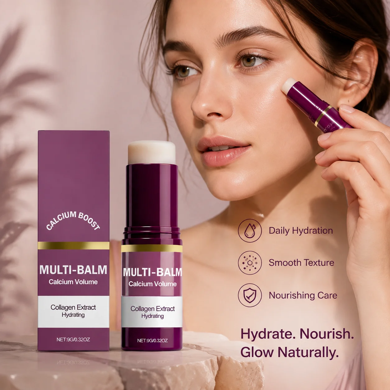 Skincare Collagen - มัลติบาล์ม แคลเซียม วอลลุ่ม คอลลาเจน เอ็กซ์แทรกท์ บาล์มบำรุงผิวหน้าให้ความชุ่มชื้น