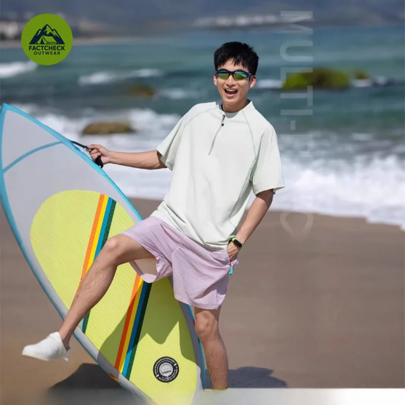 FACTCHECK High Quality EU US Size Outdoor Shorts Sun Protection Antibacterial Moisture-Wicking Quick-Dry Sports T-Shirt For Men