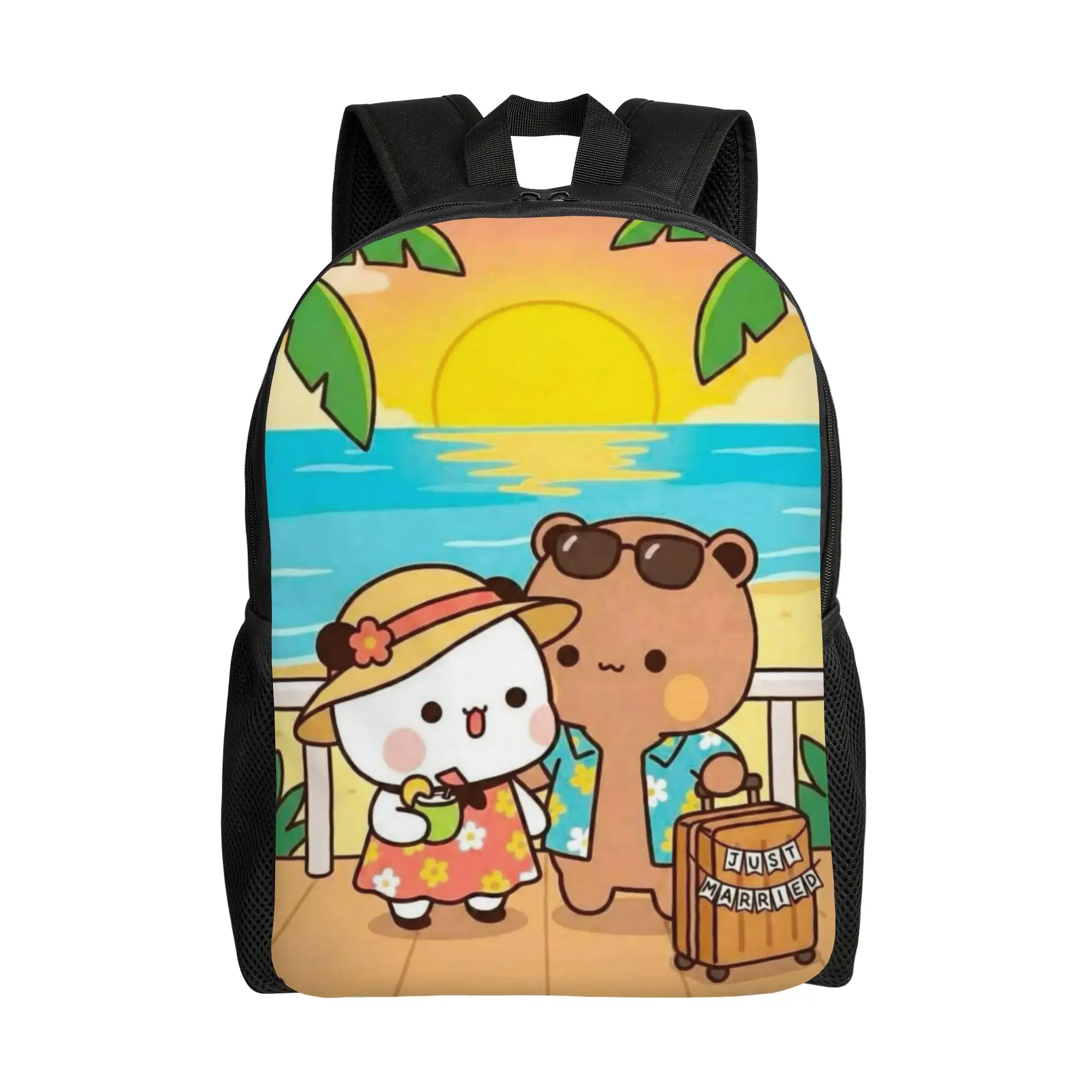 Kawaii Panda Bubu Dudu Backpack for Men Women Fashion High School Work Daypack Summer Beach Laptop Canvas Bags Sports