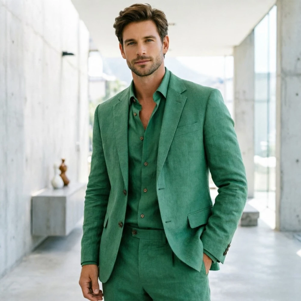 

Мужские льняные костюмы класса люкс: кремовый льняной костюм премиум-класса для вечеринок, свадеб, торжественных мероприятий, пляжных ужинов и выпускных вечеров