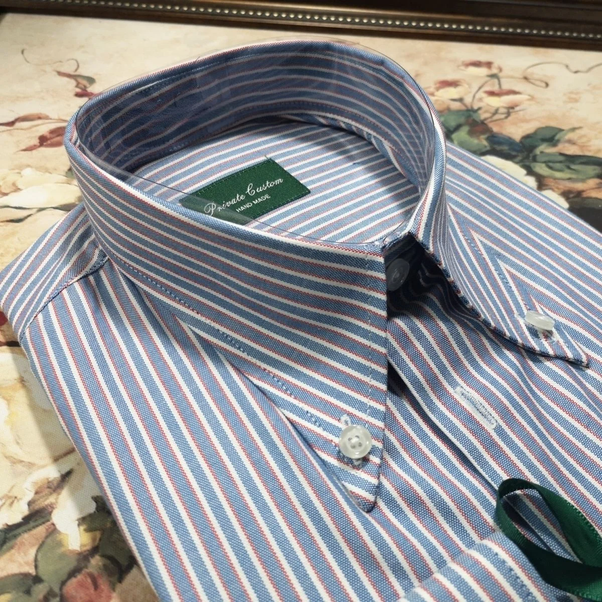 

Classic Italian Long Sve irt Pure Cotton Men's Slim Fit irt Button Collar Color Stripe Pattern Iron Free irt